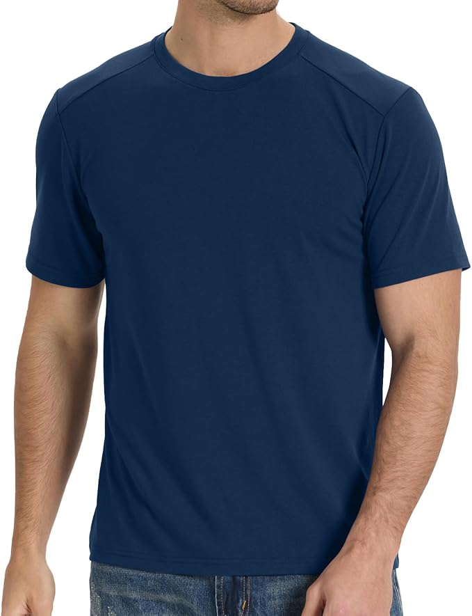 Men's T-Shirts Short Sleeve Shirt Heavyweight Crew Neck T Shirt