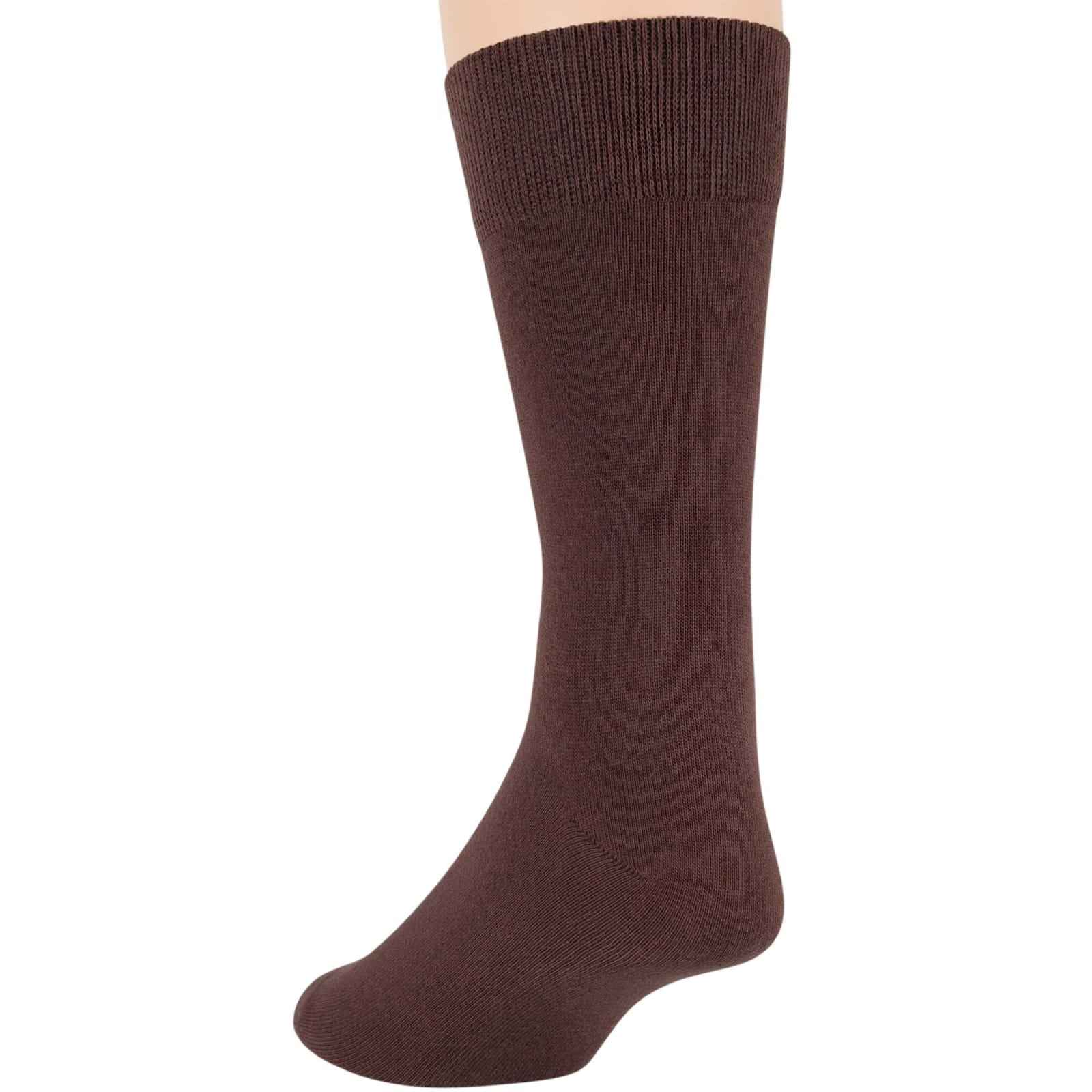 Men's Crew Socks Plain Brown ( Pack of 3 )
