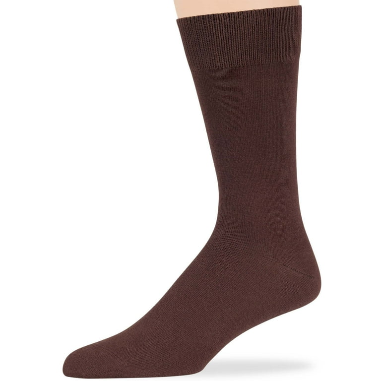 Men's Crew Socks Plain Brown ( Pack of 3 )