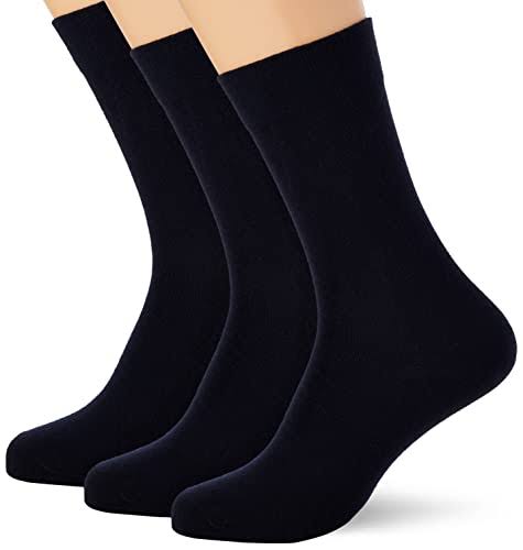 Men&#39;s Crew Socks Plain Black( Pack of 3 )